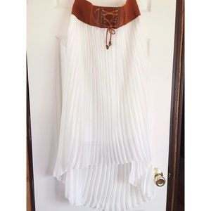 White hi-low skirt!